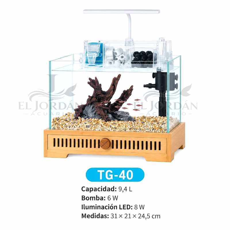 Jeneca TG-40 Kit Nano Acuario Jinjing Ultra Clear Glass 9.4L (S30063S)
