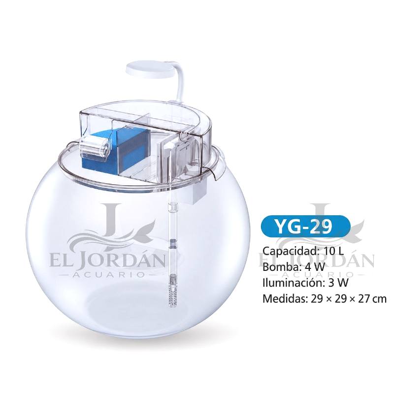 Jeneca YG-29 kit Pecera Redonda de Acrílico 10L (S30061S)