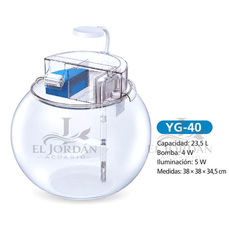 Jeneca YG-40 Kit Pecera Redonda de Acrilico 23.5L (S30052S) 