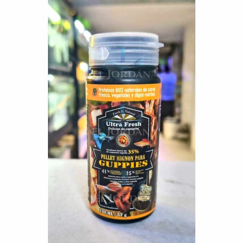 Ultra Fresh Pellet Mignon para Guppies 120ml/53g (UF86020E)