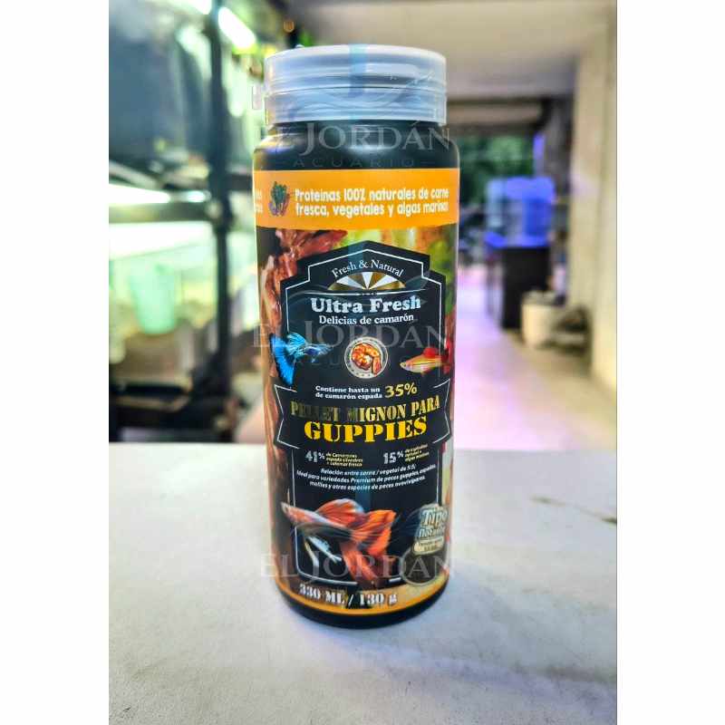 Ultra Fresh Pellet Mignon para Guppies 330ml/130g (UF86021E)
