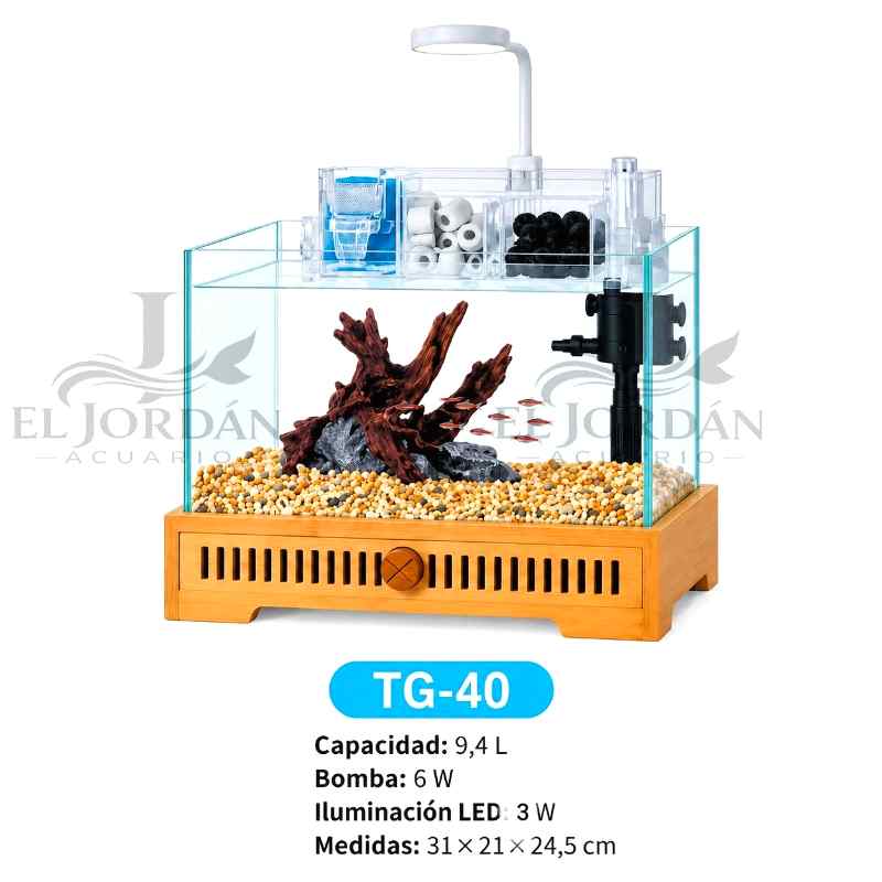 Jeneca TG-40 Kit Nano Acuario Jinjing Ultra Clear Glass 9.4L (S30063S)